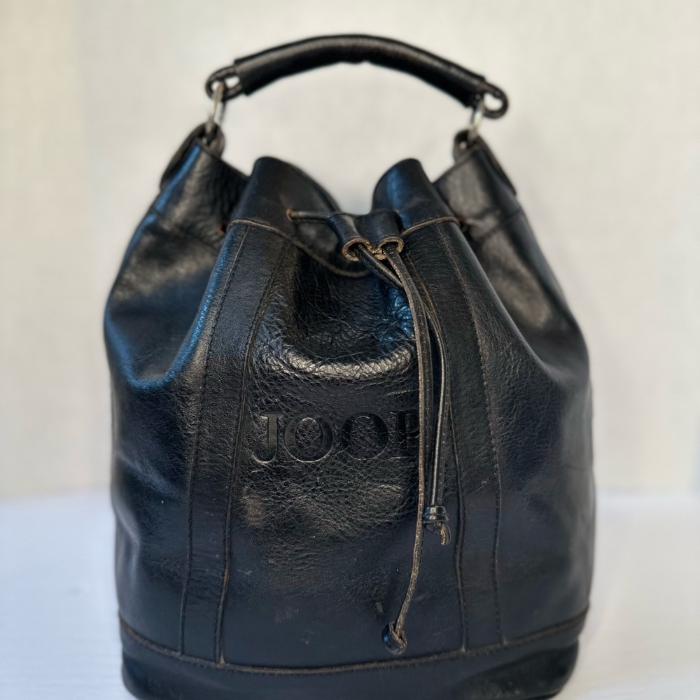 Joop! Vintage 90s Black Leather Hobo Bag